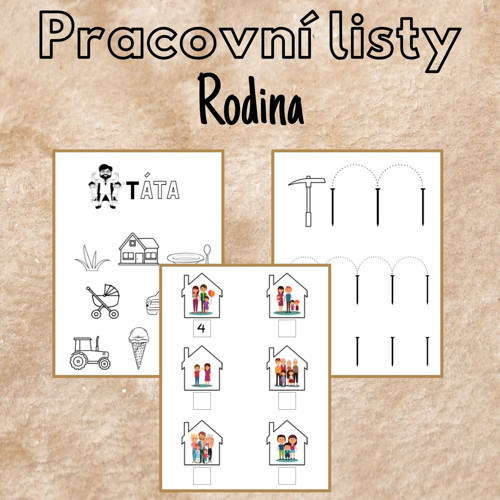 Rodina, pracovní listy