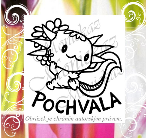 Pochvala Axolotl 816. Razítko. — foto 1