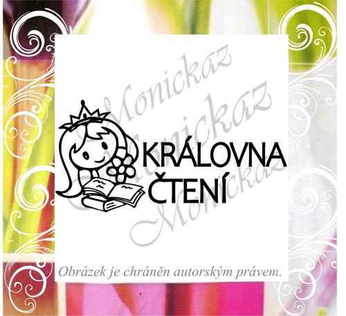 Královna čtení holčička 631. Motivační razítko