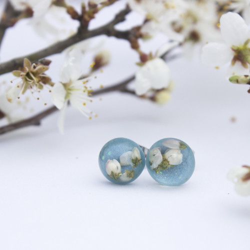 Náušnice vřes 8 mm — foto 1