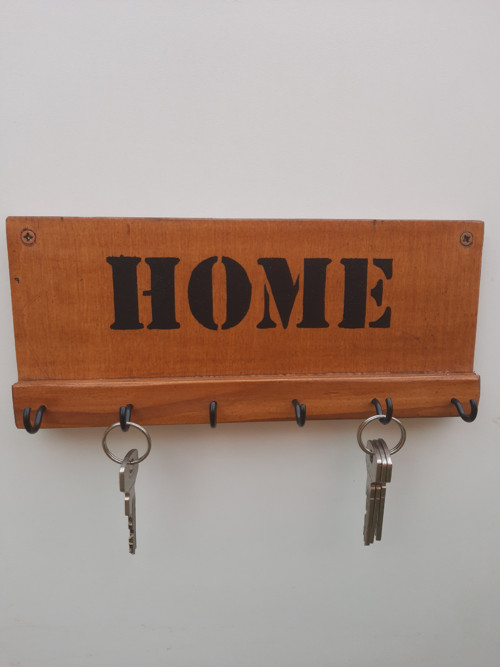 Věšák na klíče HOME - dub