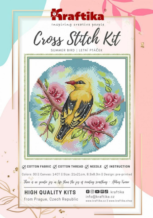 1pc letní pták Easy Cross Stitch výšivka Diy Kit,