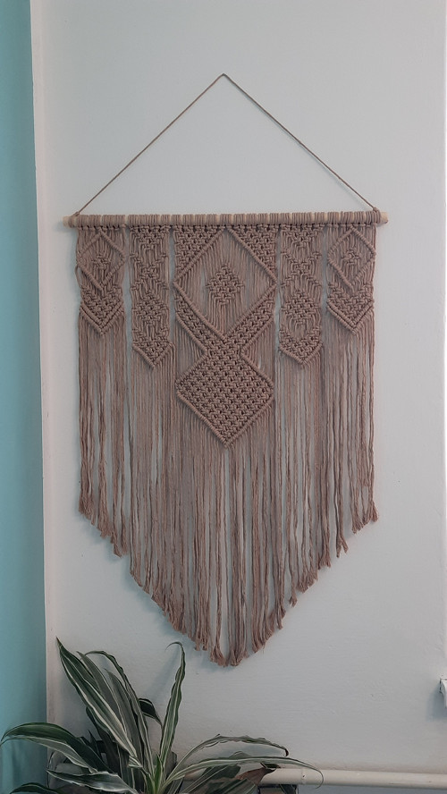 Závěsná Macramé dekorace Tapiserie