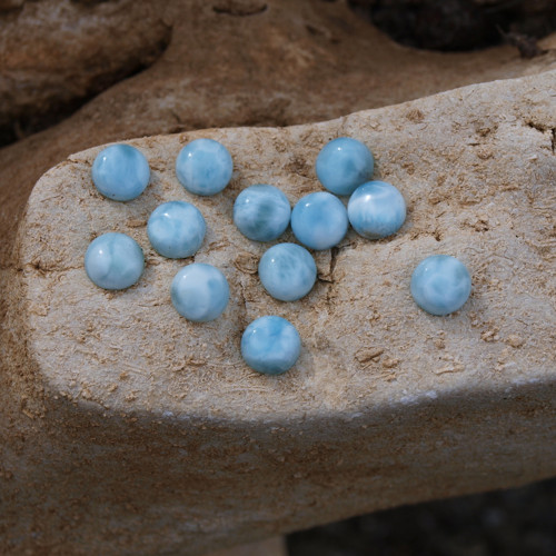Larimar, 8 mm, kabošon č.2550 — foto 1