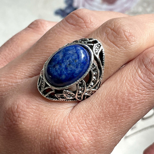 Vintage prsten s lapisem lazuli — foto 1
