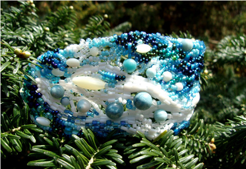Náramek Píseň moře - Larimar
