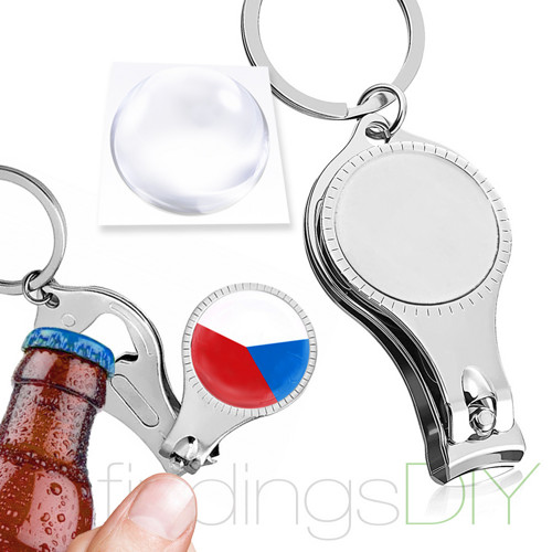 DIY sada / Klíčenka otvírák + kleštičky na nehty