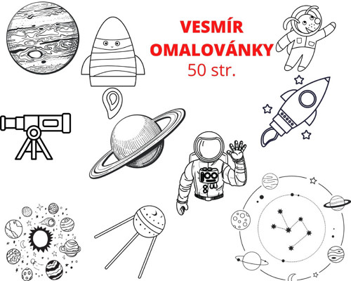 Vesmír - omalovánky