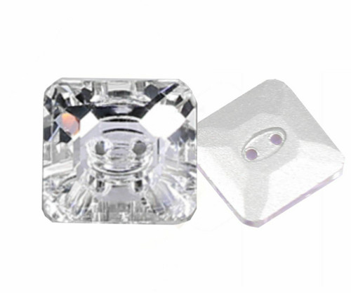 4 ks Izabaro Crystal 001 Square Button Skleněné
