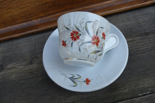 Květ podzimní...porcelánové šapo s ručním zdobením