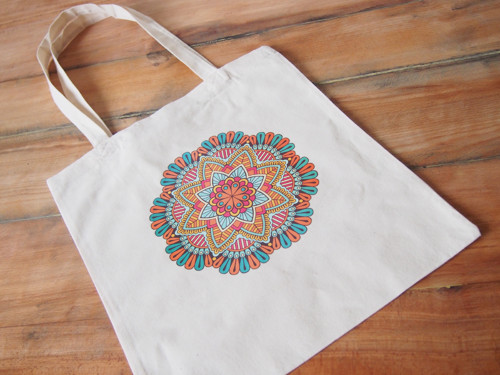 Mandala do červeno-zelena