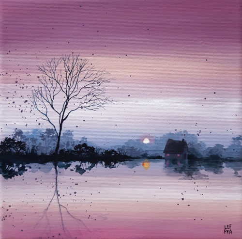 Víkend u jezera - 20x20cm — foto 1