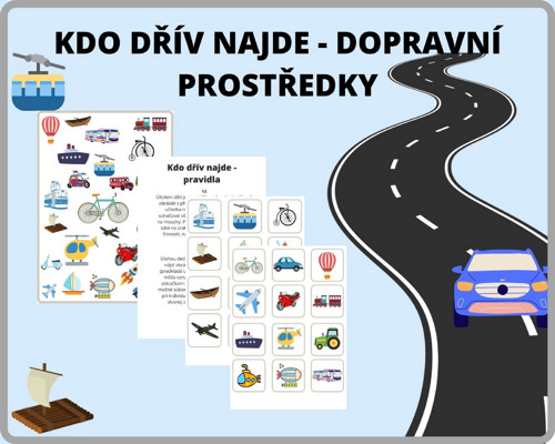 Kdo dřív najde - DOPRAVNÍ PROSTŘEDKY