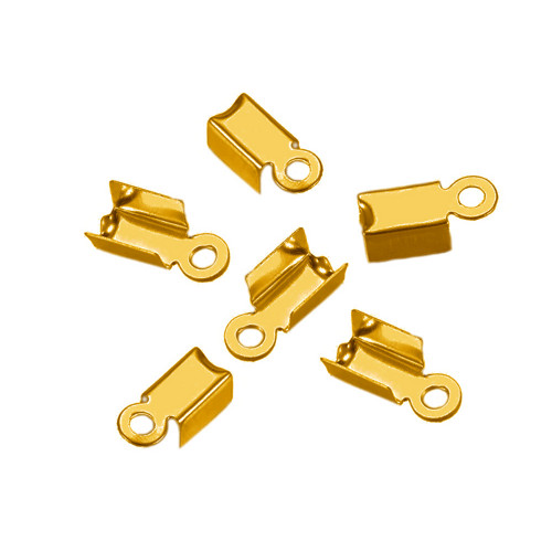 Koncovky 3x6mm hladké zlato žluté, 20ks