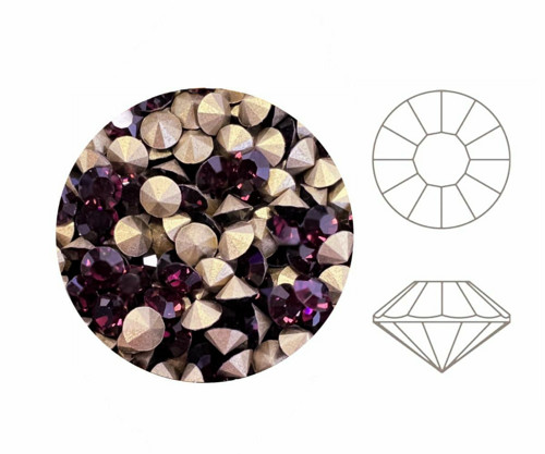 144ks Izabaro Crystal Ametyst Purple 204 Round