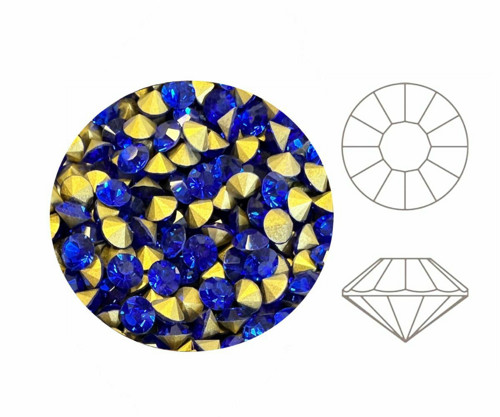 144ks Izabaro Crystal Sapphire Blue 206 Round