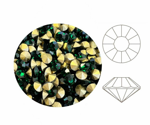 144ks Izabaro Crystal Emerald Green 205 kolo