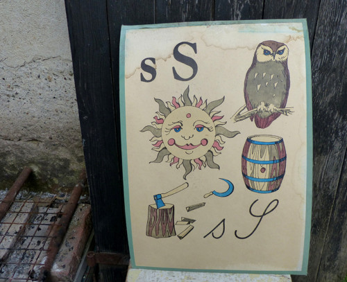 S jako sova...školní výukový obraz, abeceda