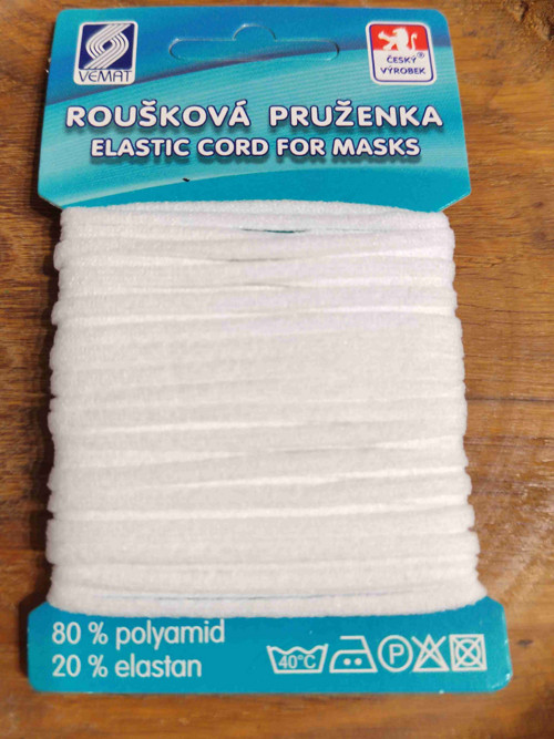 Kulatá pruženka roušková Ø2,5 mm měkká bílá