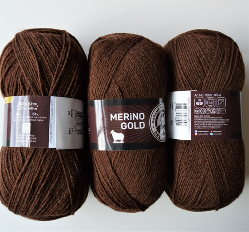 MERINO Gold hnědá, 100g