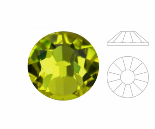 144ks Izabaro Crystal Olivine Green 228 Ss20 kolo