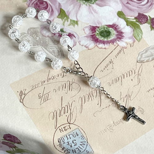 Rosary Quartz Bracelet / Růženec s křišťálem