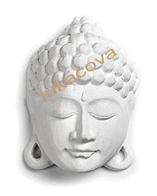 Sádrový odlitek Budha 1/2 HLAVA XL, 15x10cm (0161)