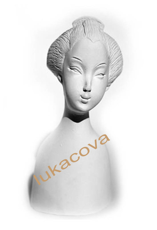 Powertex hlava bysta GEJŠA 2., 11cm (0181)