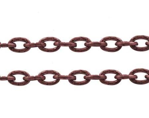 Řetízek 3x4 mm - měděný - 1 m — foto 1