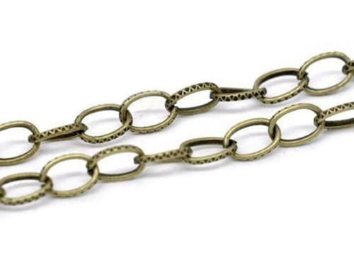 Řetízek bronz 8x5,5mm, 1m