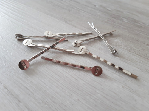 Pinetka s ploškou - 8 mm - platina - 5 ks
