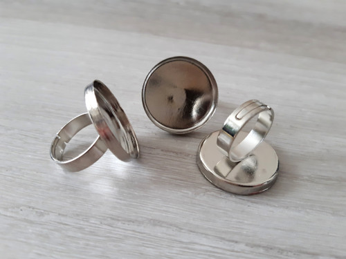 Prsten - 24 mm - platina - 1 ks