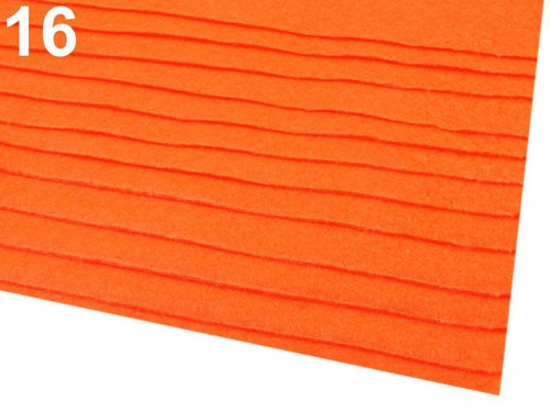 Plsť tl.1,1-1,4 mm (20x30cm) - oranžová reflexní