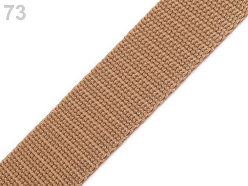 Popruh polypropylén š.20mm (5m) -hnědá přírodní