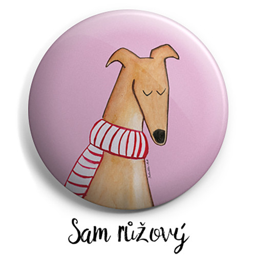 Kapesní zrcátko Chrt Sam Pinkie — foto 1