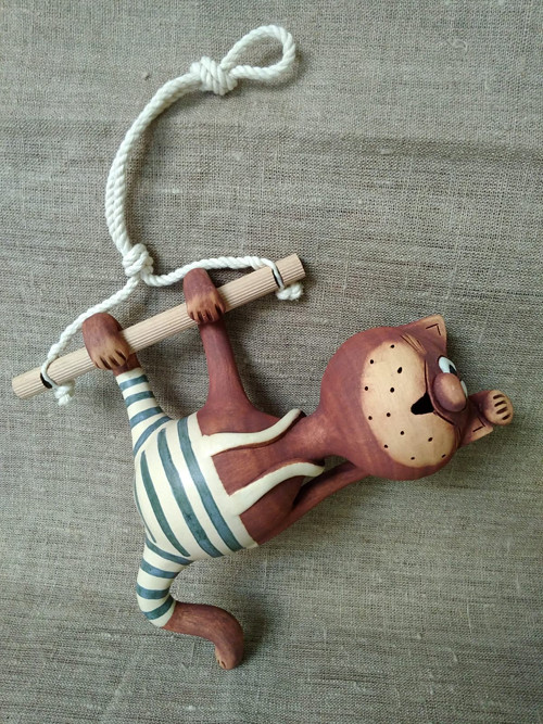 Kočka bungee jumping