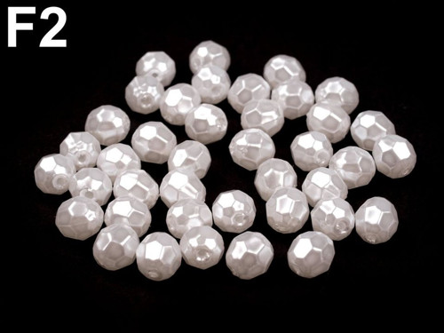 Korálky voskovky Ohňovka pr.8mm (10g) - bílá