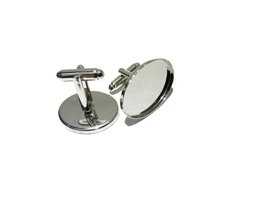 Manžetové knoflíčky Ø18x25mm/platina-1pár