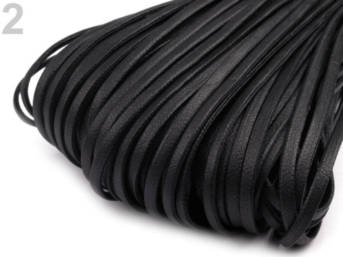 Šňůra plochá 1x2,5 mm (1m) - černá