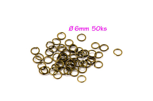 Kroužek spojovací 6mm 50ks