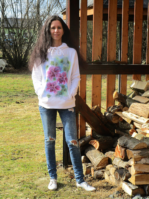 Dámská mikina "Orchideje" - L — foto 1