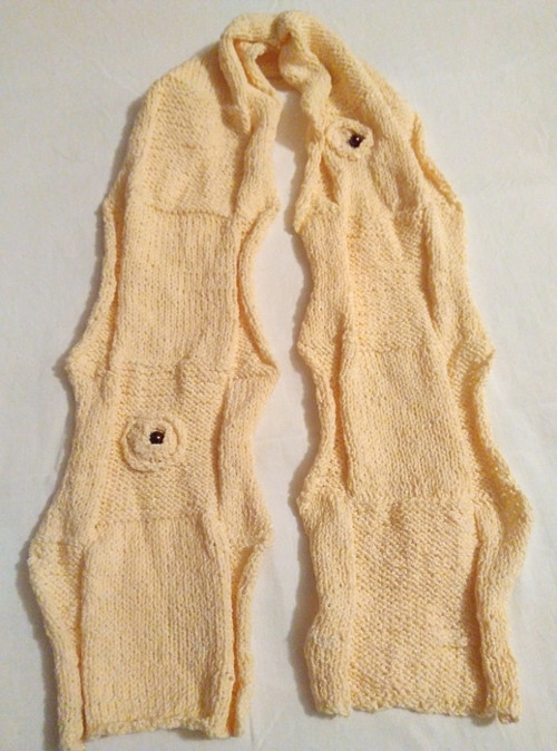 Pletená šálka 100x11,5cm (mandarinková)