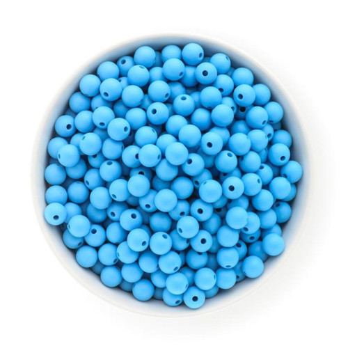 Silikonové korálky 9mm (10ks) - light blue — foto 1