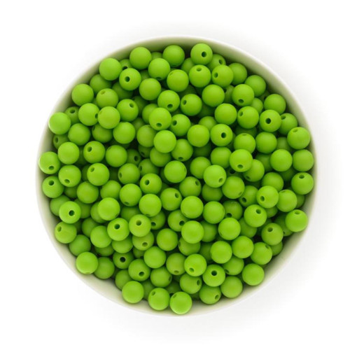 Silikonové korálky 9mm (10ks) - green