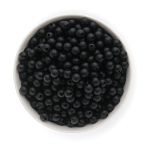 Silikonové korálky 9mm (10ks) - black — foto 1