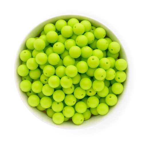 Silikonové korálky Ø12mm (10ks) - lime