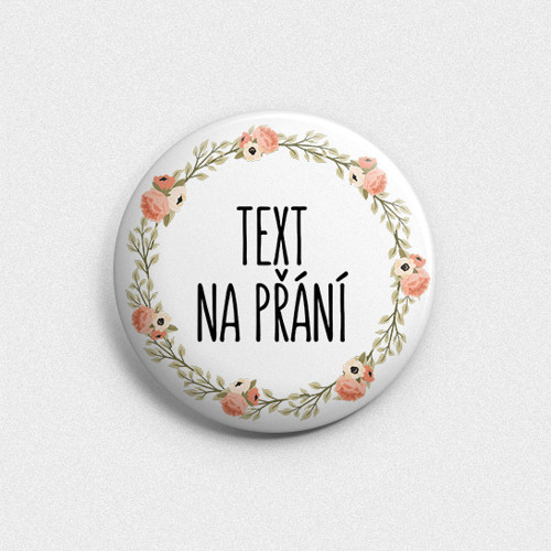Placka s textem na přání 7