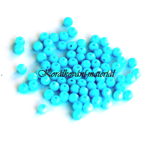 Skleněný korálek 3mm 70ks — foto 1
