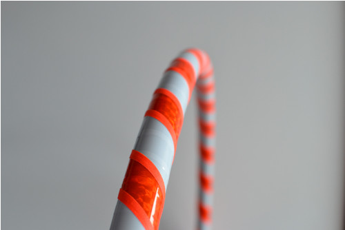 Obruč na hooping oranžovo-bílá 100 cm SLEVA!