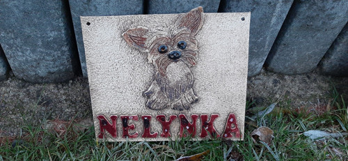 Kachlička na přání s pejskem